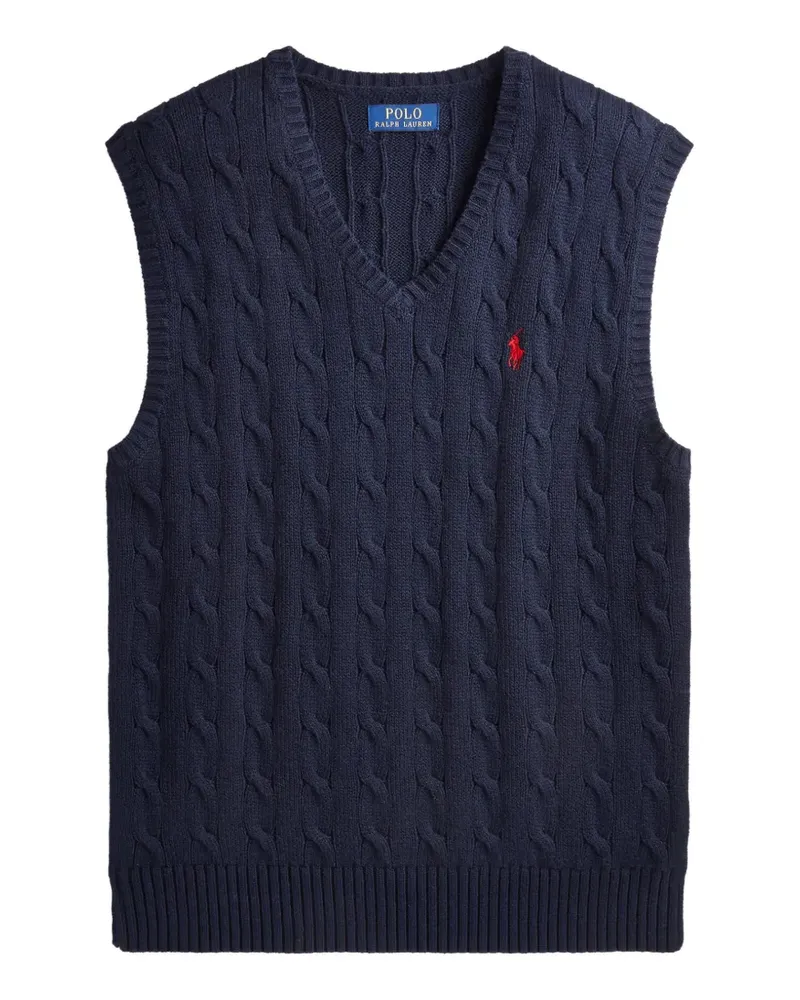 Ralph Lauren cable-knit V-neck vest - Blau Blau