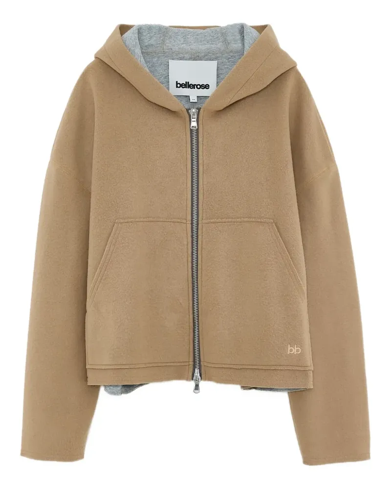 Bellerose Fannel zipped hoodie - Nude Nude