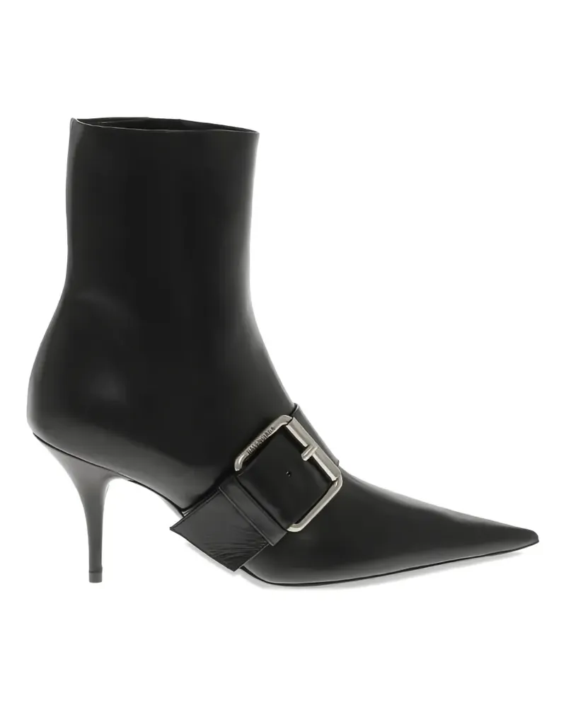 Balenciaga buckle-embellishment pointed-toe ankle boots - Schwarz Schwarz