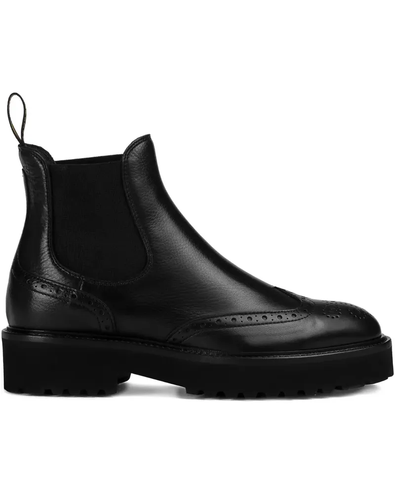 Doucal´s Wingtip Chelsea-Boots - Schwarz Schwarz