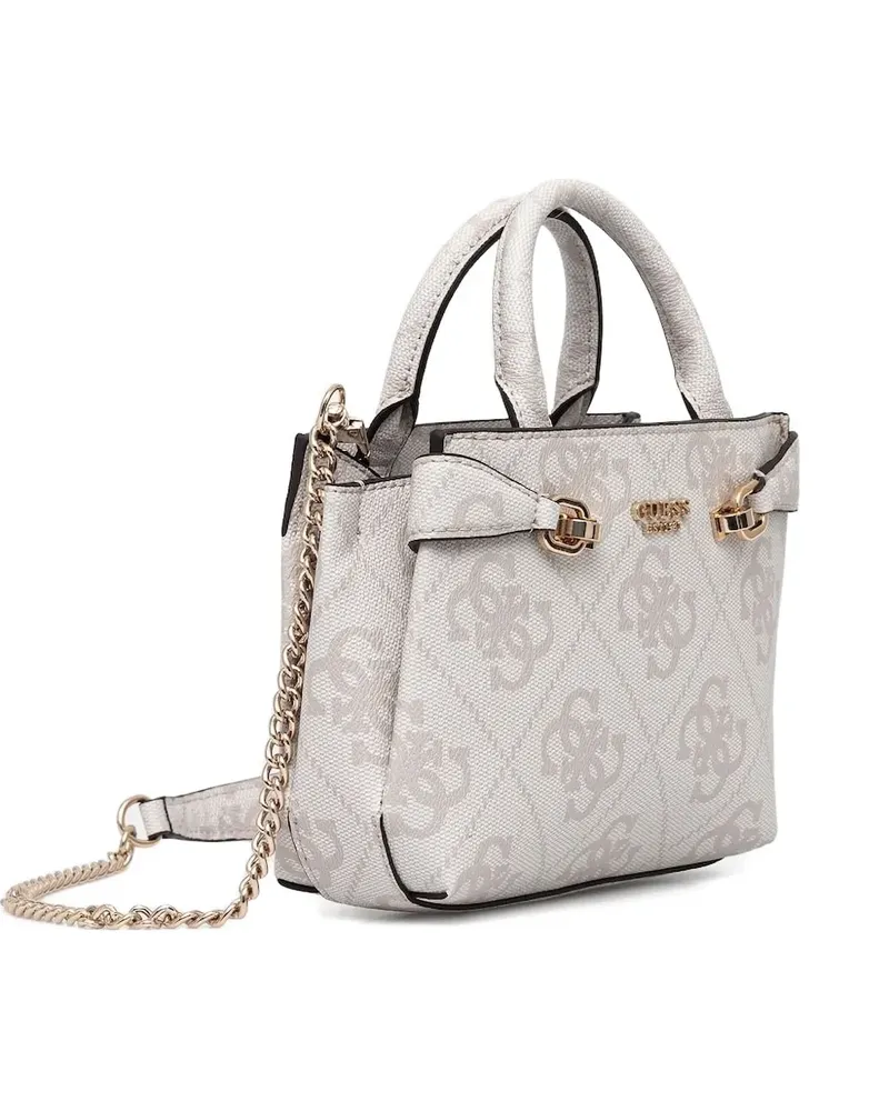 Guess mini logo-plaque crossbody bag - Nude Nude