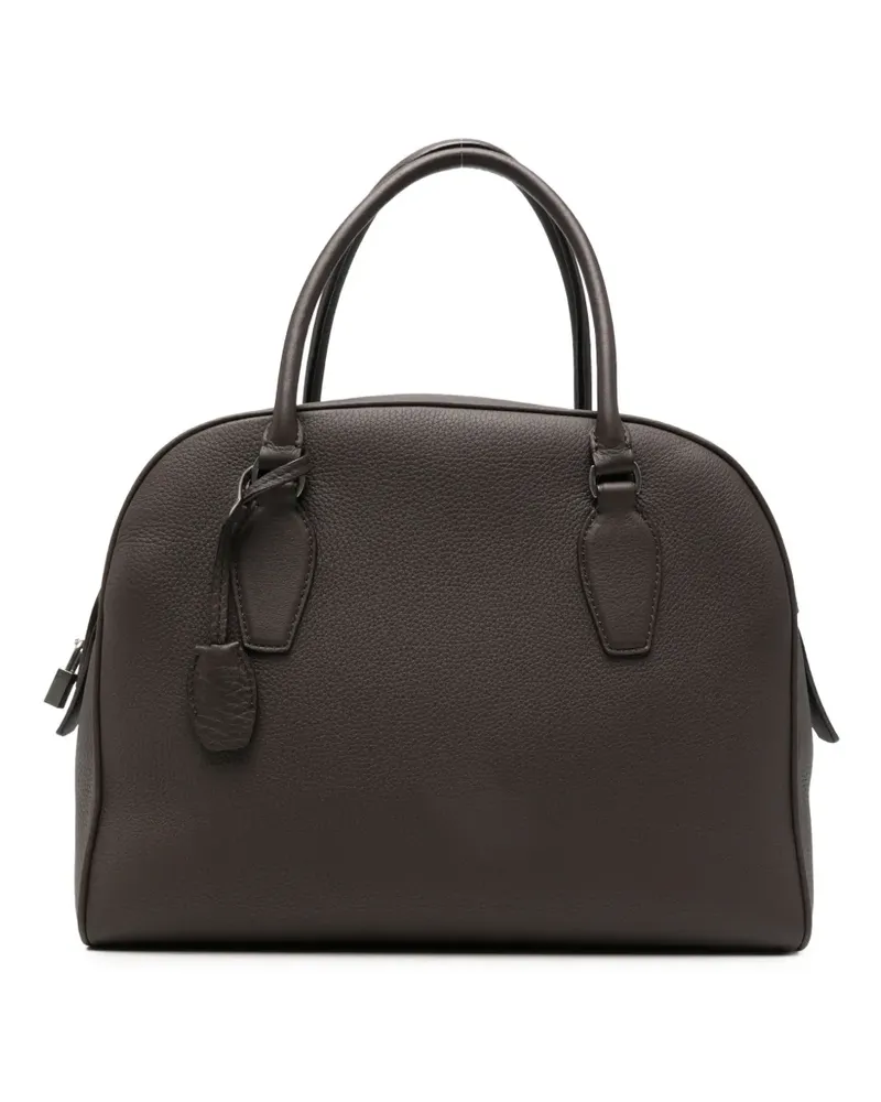 The Row India 12.00 Tote Bag aus gekörntem Leder - Braun Braun