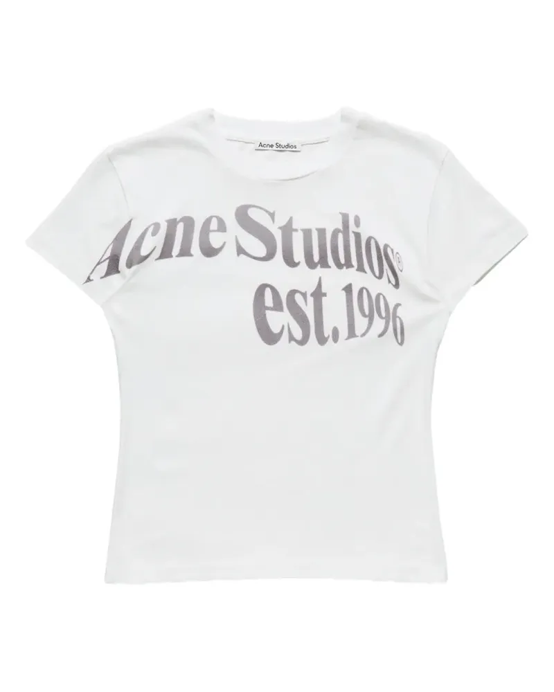 Acne Studios organic-cotton graphic T-shirt - Weiß Weiß