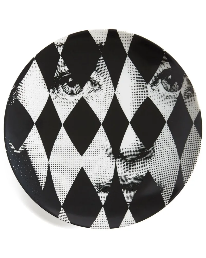 Fornasetti Tema e Variazioni n.368 Wandteller Schwarz