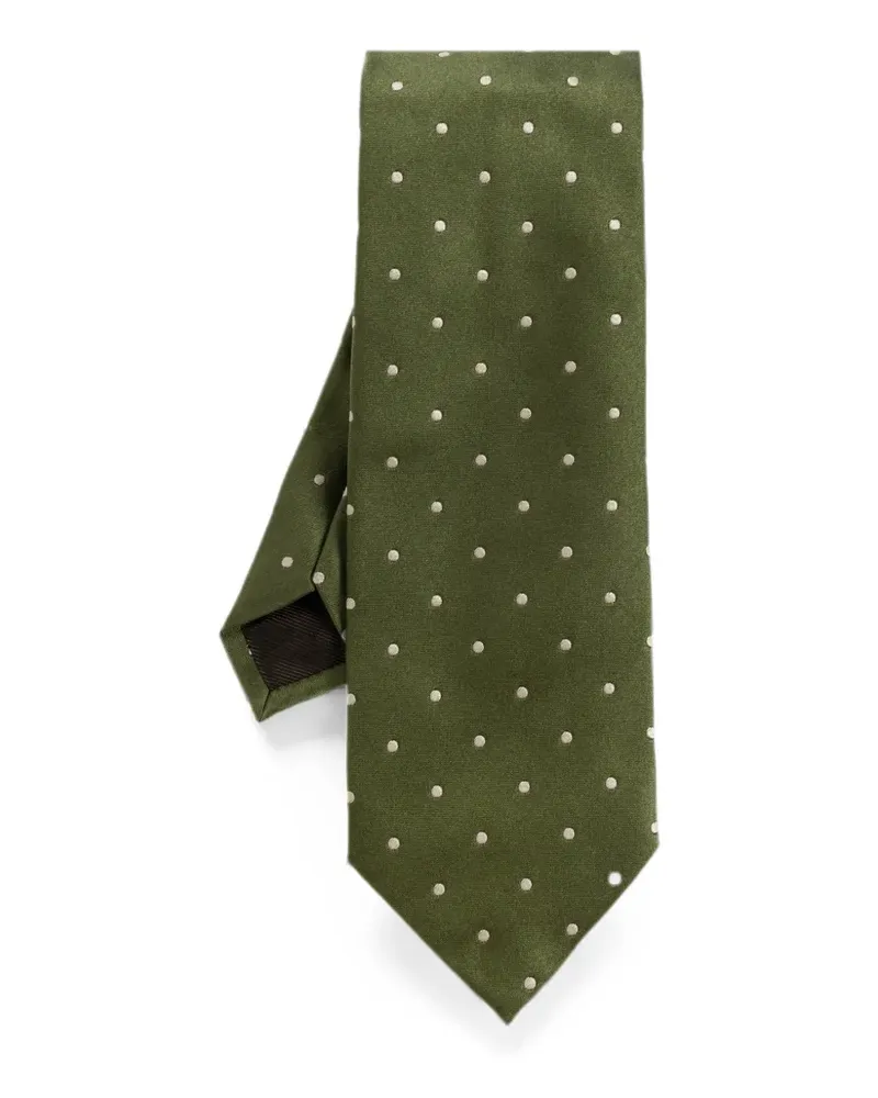 Tom Ford Seidenkrawatte mit Polka Dots - Grün Grün