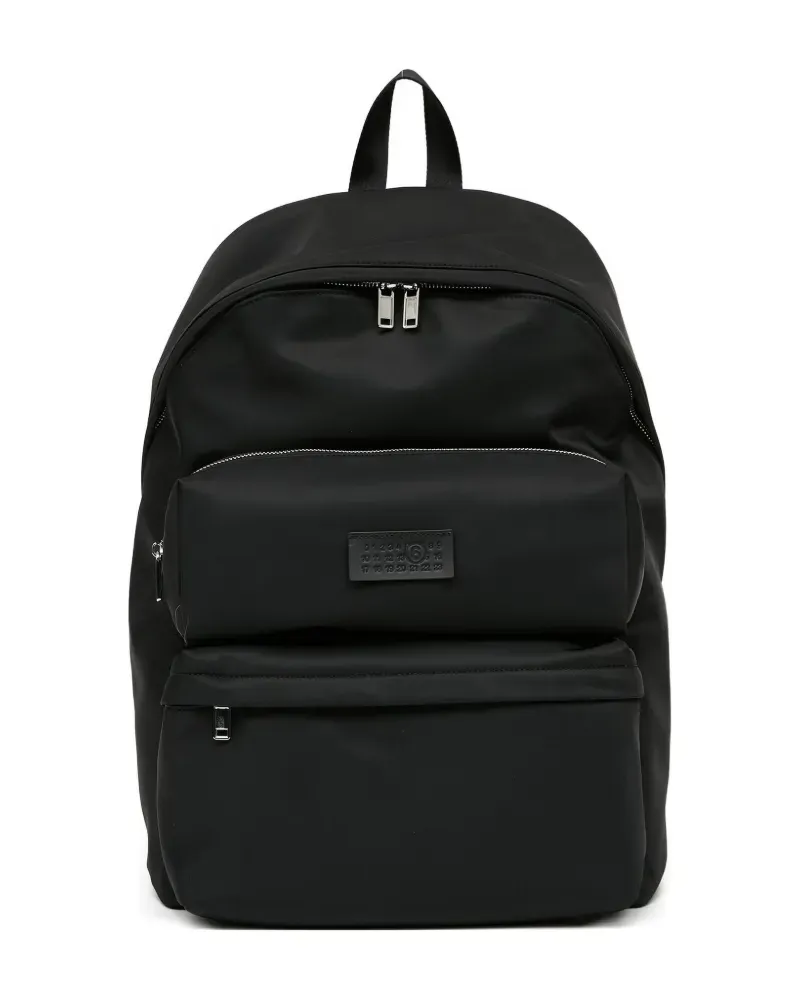 Maison Margiela Rucksack mit Nummern-Patch - Schwarz Schwarz