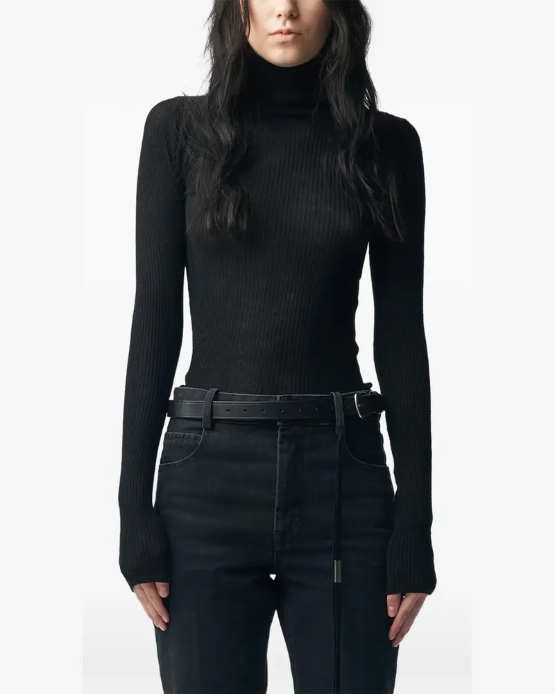 Ann Demeulemeester Marlena Oberteil - Schwarz Schwarz