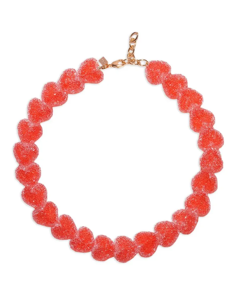 CRYSTAL HAZE Jelly Heart Halskette - Rot Rot
