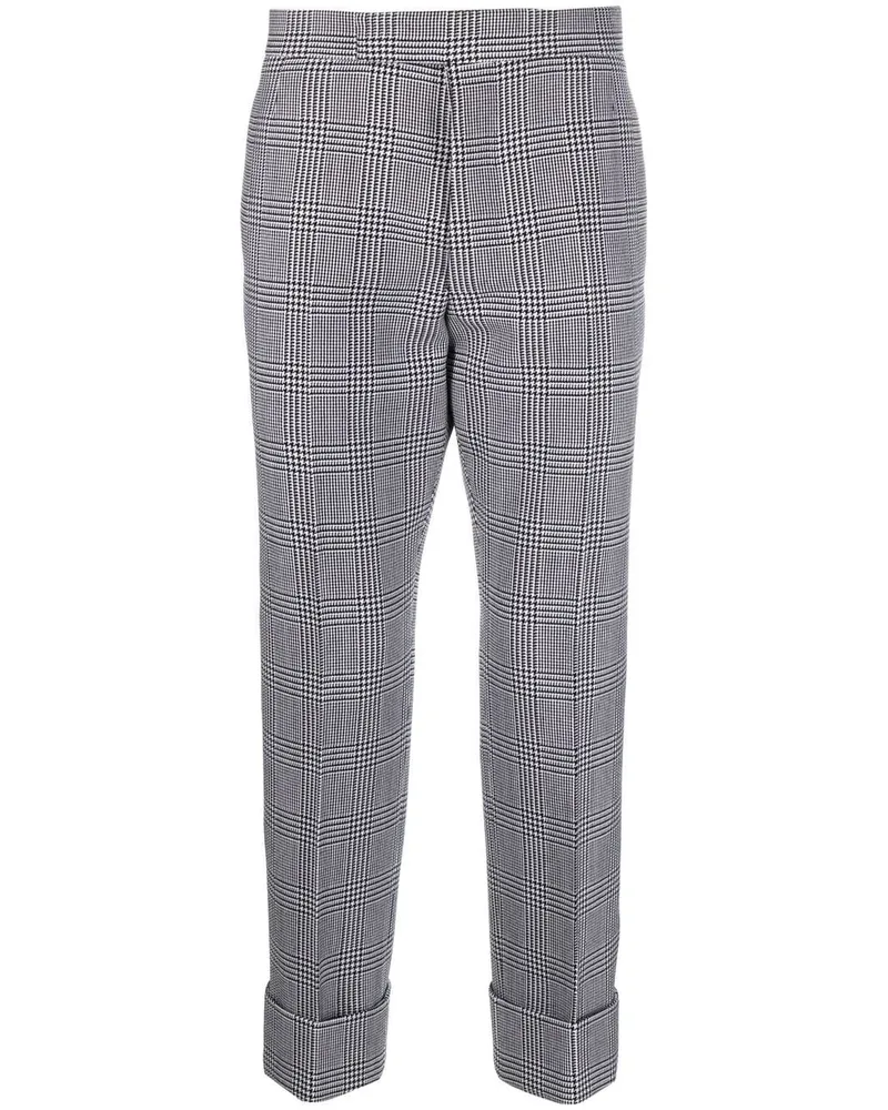 Thom Browne Cropped-Hose mit Karomuster Schwarz