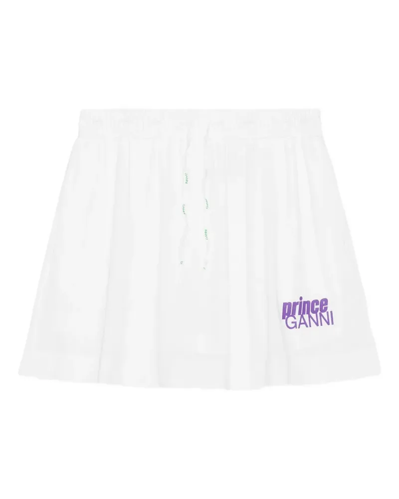 Ganni x Prince Active Mesh-Minirock - Weiß Weiß