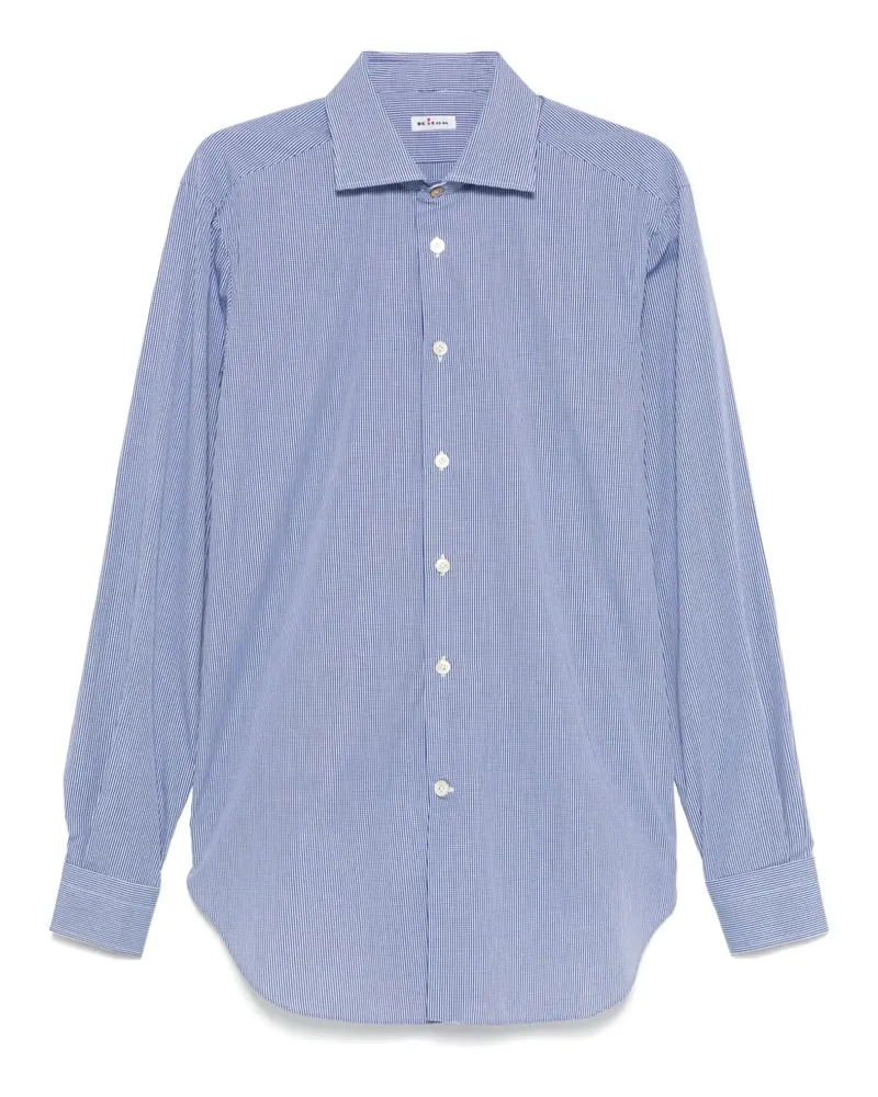 Kiton Kariertes Hemd - Blau Blau