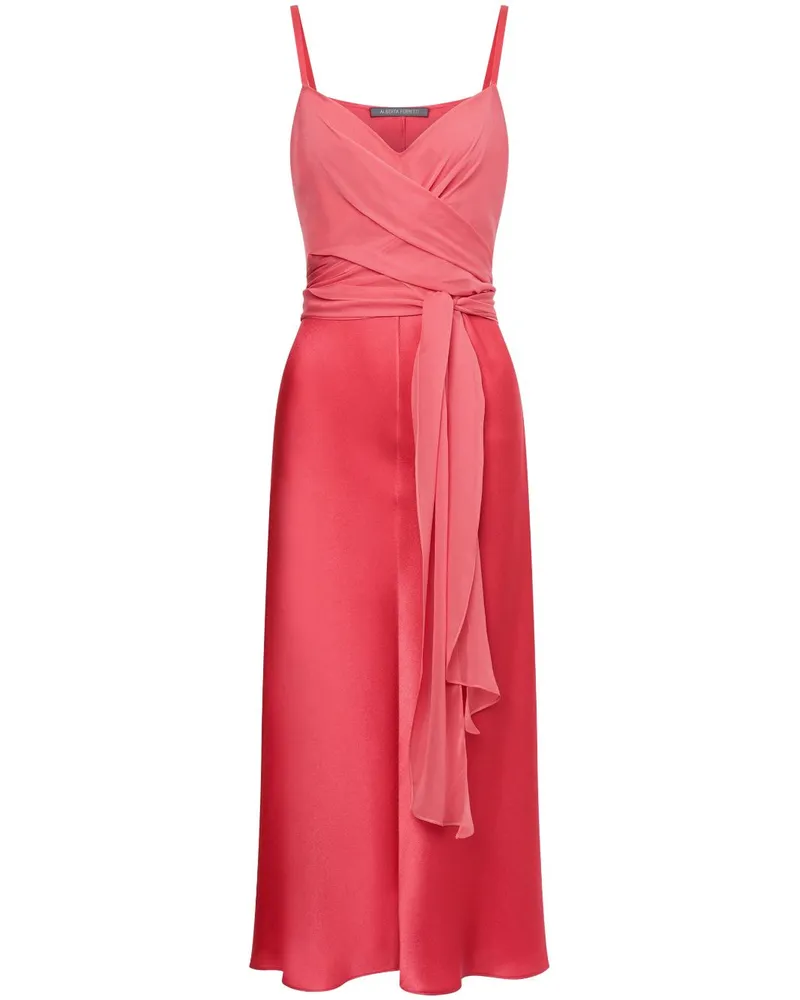 Alberta Ferretti Kleid mit V-Ausschnitt - Rosa Rosa