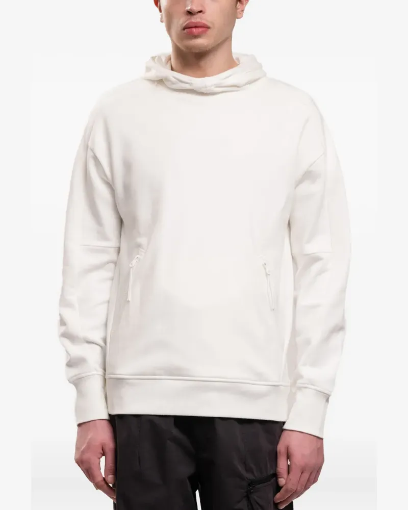 C.P. Company Hoodie mit Linsen-Detail - Weiß Weiß