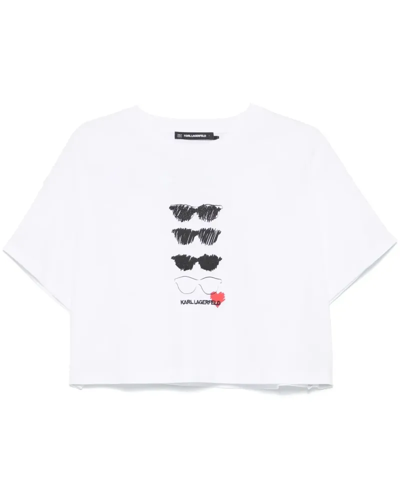 Karl Lagerfeld Sunglasses T-Shirt - Weiß Weiß