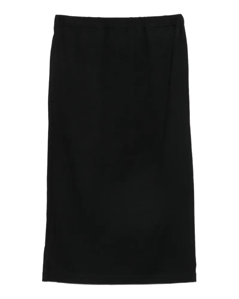 Junya Watanabe Midirock mit Stretchbund - Schwarz Schwarz