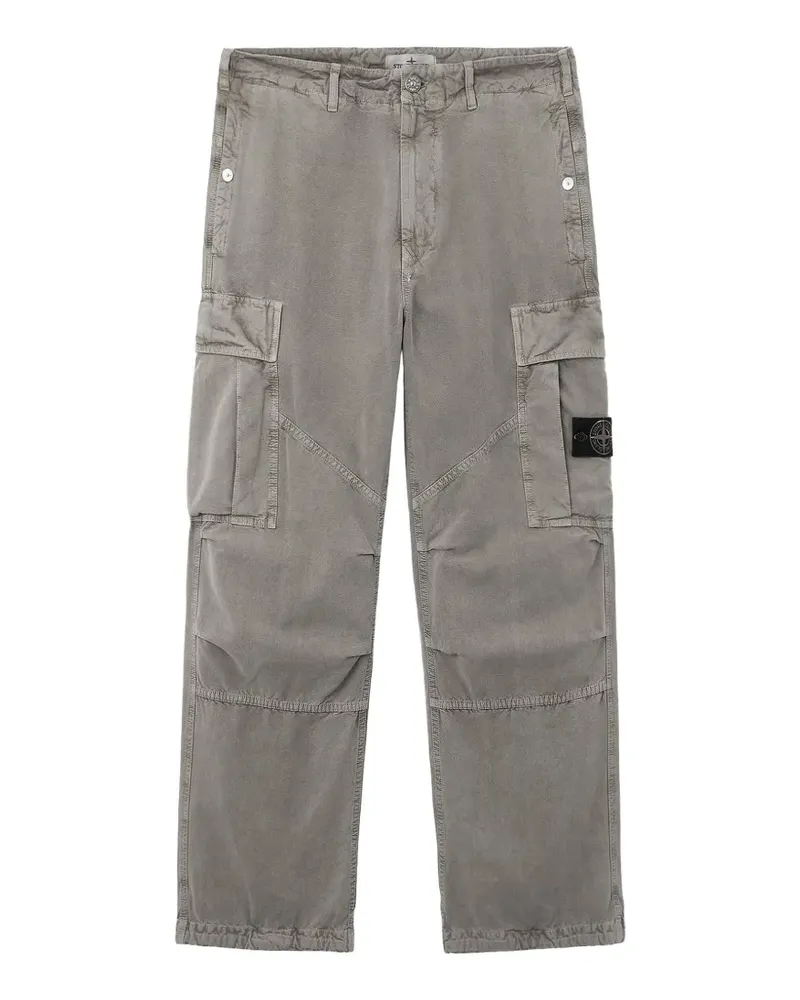 Stone Island Cargohose mit Logo-Patch - Grau Grau