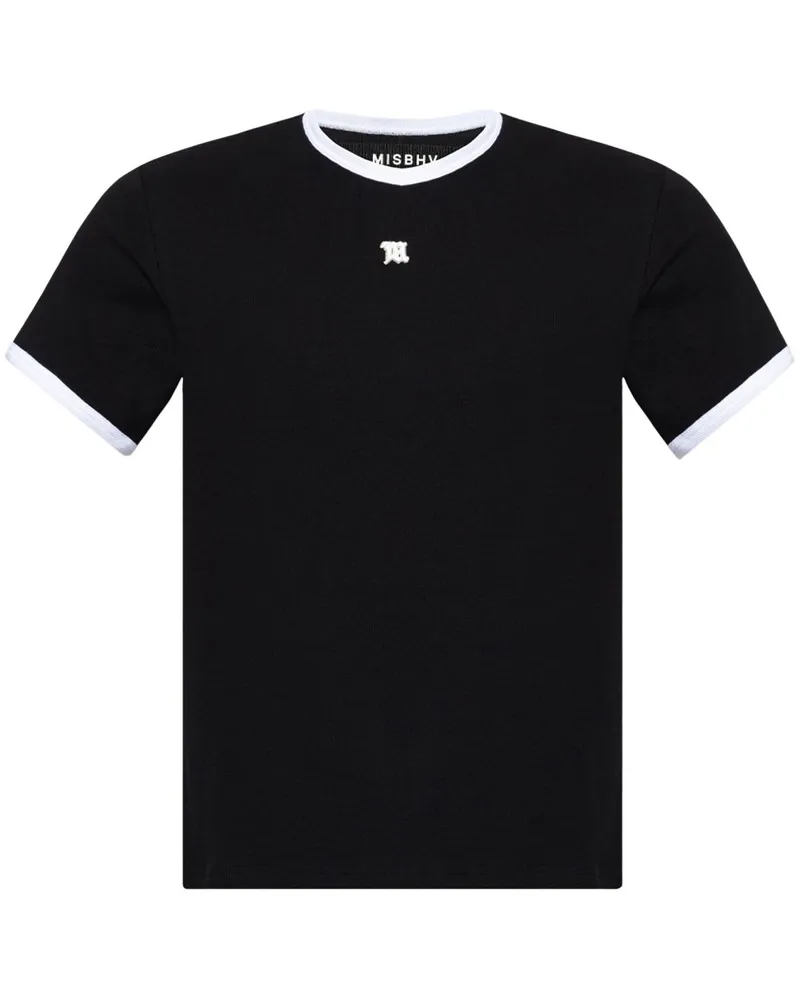 MISBHV T-Shirt mit Logo-Stickerei Schwarz