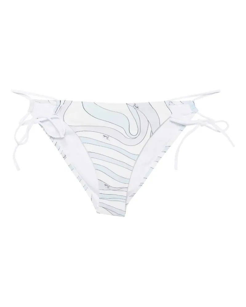 Emilio Pucci Bikinihöschen mit Iride-Print - Weiß Weiß