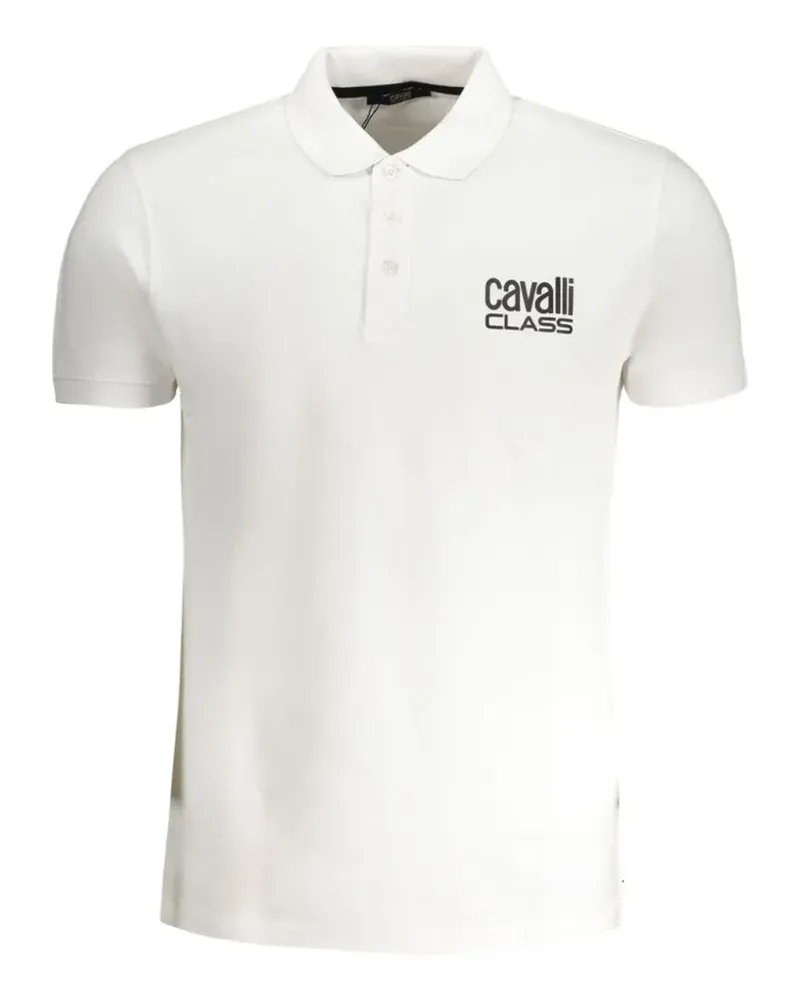 Roberto Cavalli logo-embroidered polo shirt - Weiß Weiß