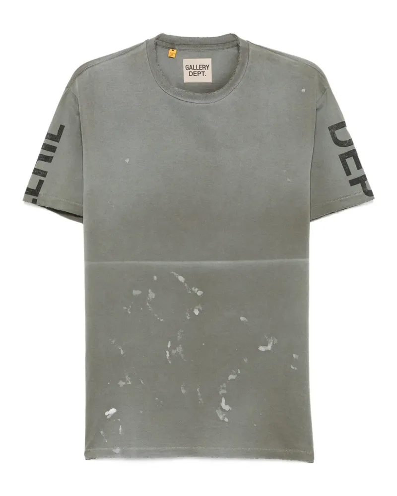 GALLERY DEPT. paint-splatter logo-print T-shirt - Grün Grün