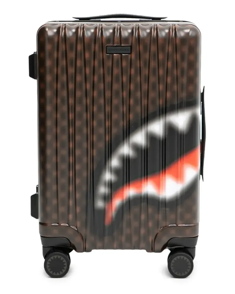 Sprayground Hartschalenkoffer mit Haimotiv - Braun Braun