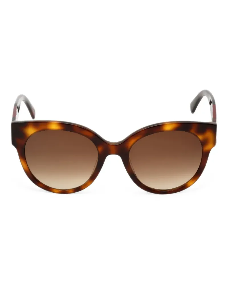 Longchamp Runde Sonnenbrille in Schildpattoptik - Braun Braun