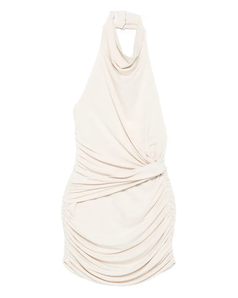 ANDAMANE Stella Neckholder-Kleid mit Raffungen - Nude Nude