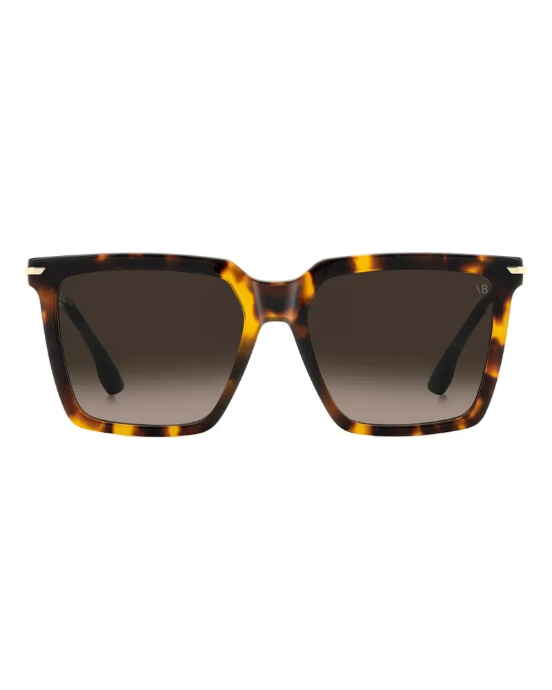 Victoria Beckham Eckige Sonnenbrille in Schildpattoptik - Braun Braun