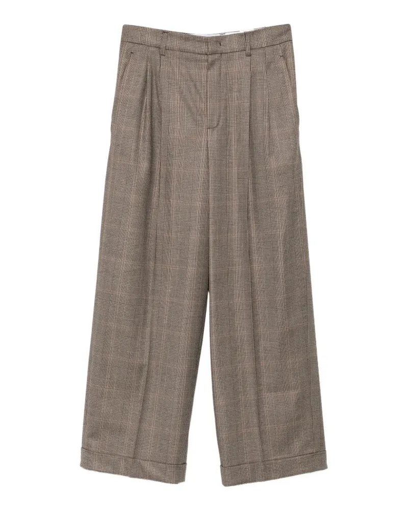 Rossi Karierte Nevin Wide-Leg-Hose - Braun Braun