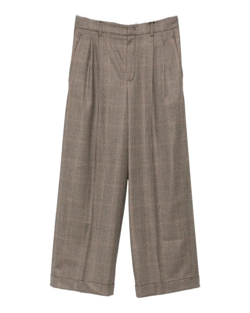 Rossi Nevin check-pattern wide-leg trousers - Braun Braun