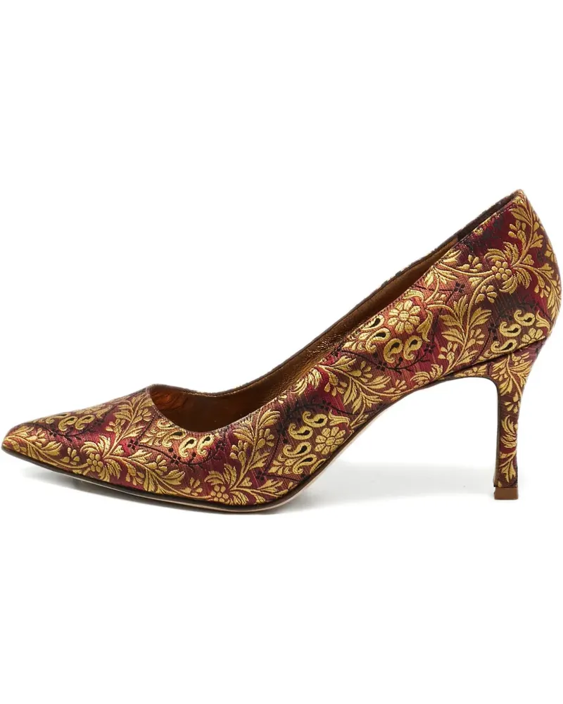 Manolo Blahnik BB Brocade pointed-toe pumps - Rot Rot