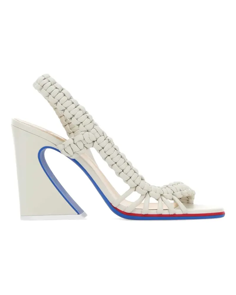 Fendi Arc braided leather sandals - Weiß Weiß