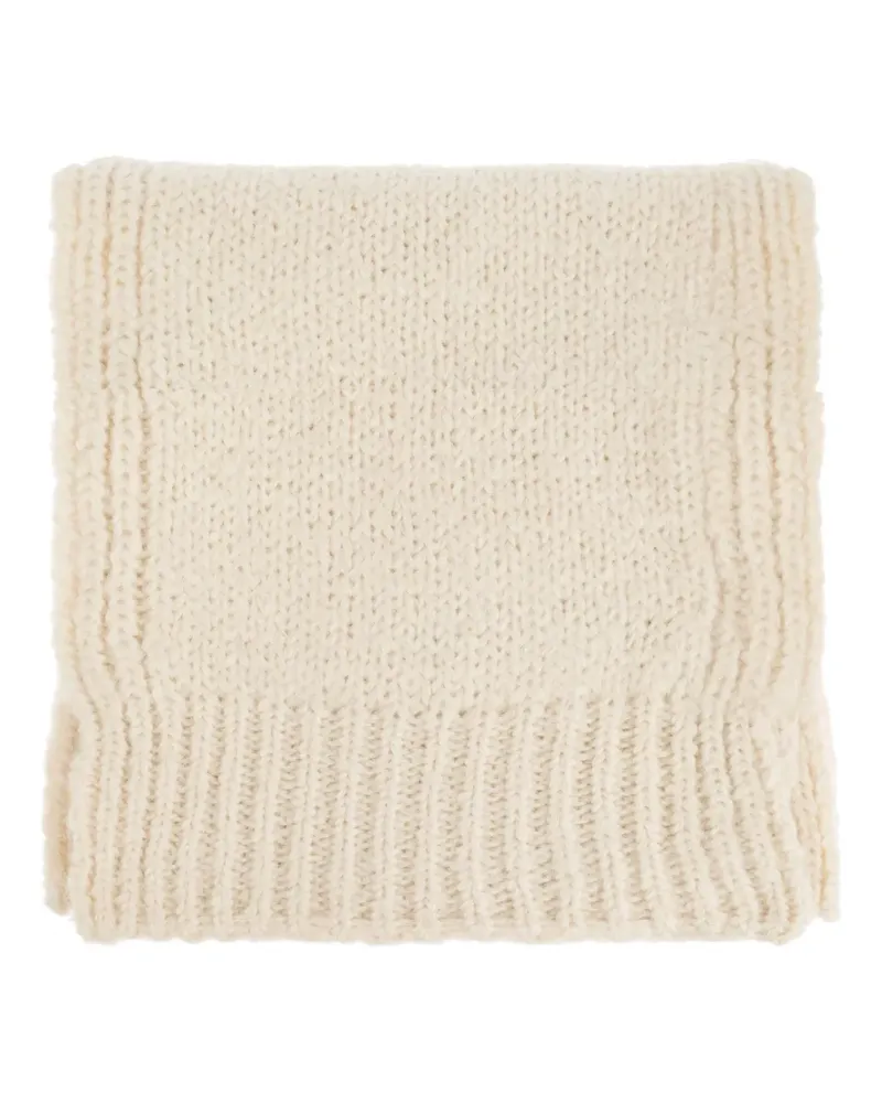 Jil Sander Schal mit Logo-Patch - Nude Nude
