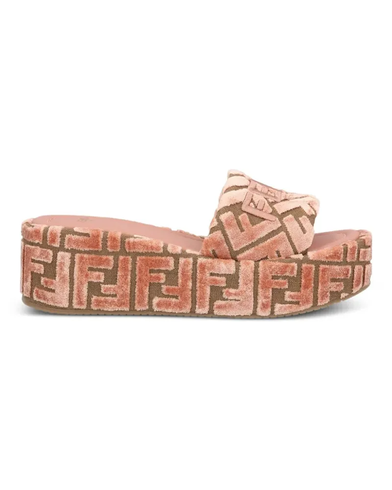 Fendi Plateau-Sandalen mit Sunshine FF 60mm - Rosa Rosa