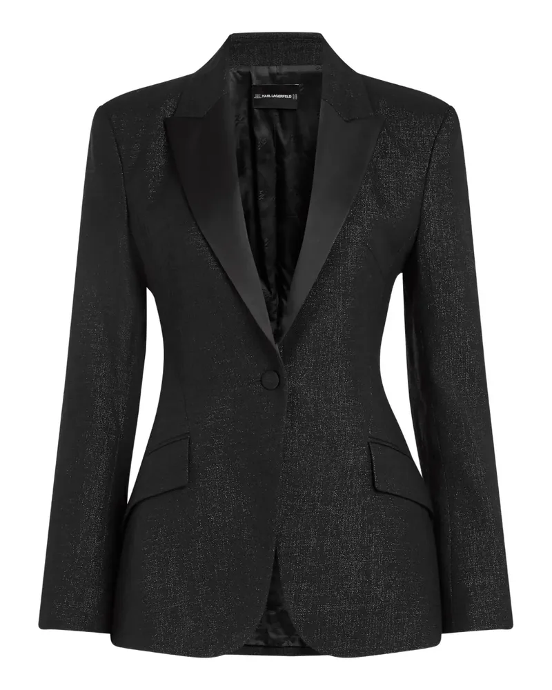 Karl Lagerfeld Sakko mit steigendem Revers - Schwarz Schwarz