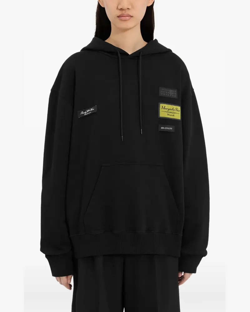 Maison Margiela Hoodie mit Patch - Schwarz Schwarz