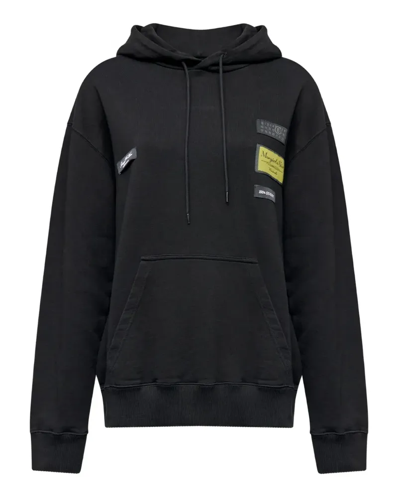 Maison Margiela Hoodie mit Patch - Schwarz Schwarz