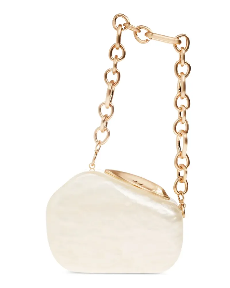 Cult Gaia Althea marble-effect clutch bag - Nude Nude