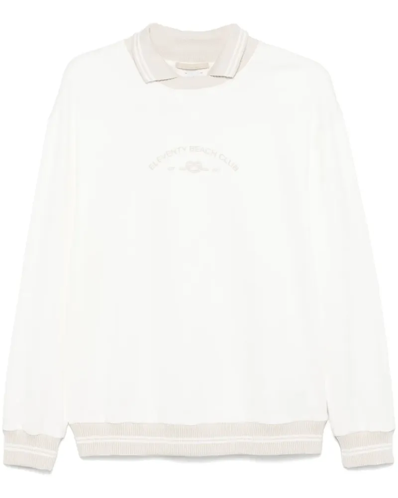 Eleventy Sweatshirt mit Logo-Print - Weiß Weiß