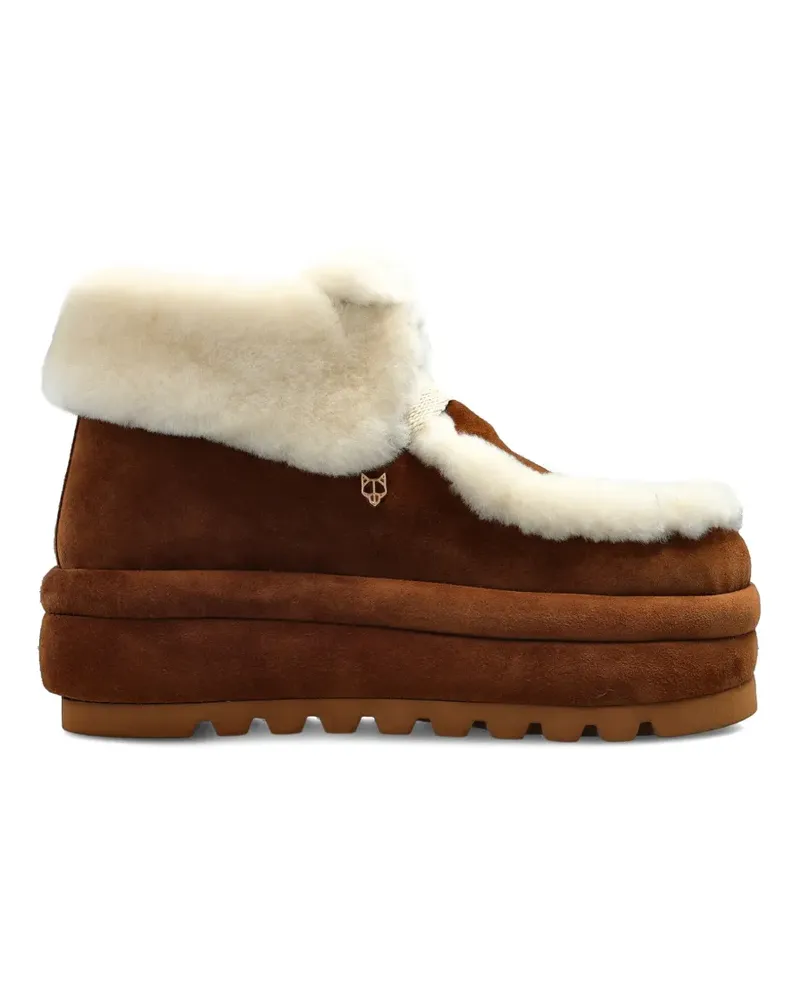 Naked Wolfe Bambi Stiefel mit Shearling-Besatz - Braun Braun