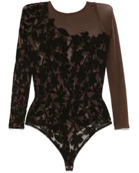 Wolford Graphic Flowers String-Body Braun