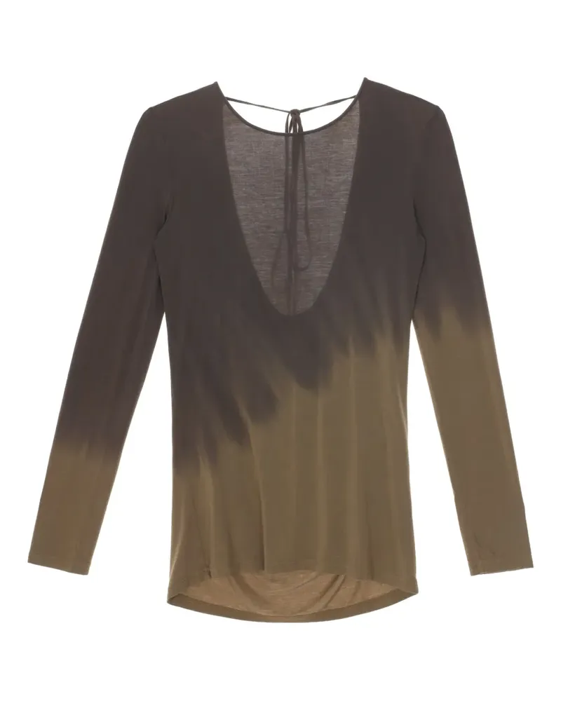 Uma Wang Rückenfreie Bluse mit Ombré-Effekt - Grün Grün