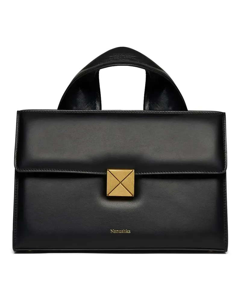 Nanushka Handtasche mit Logo-Print - Schwarz Schwarz