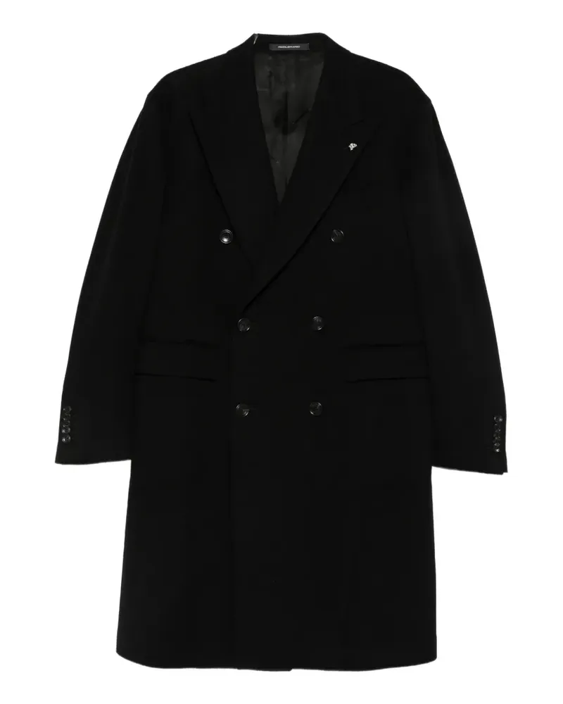 Tagliatore double-breasted peak-lapels coat - Schwarz Schwarz