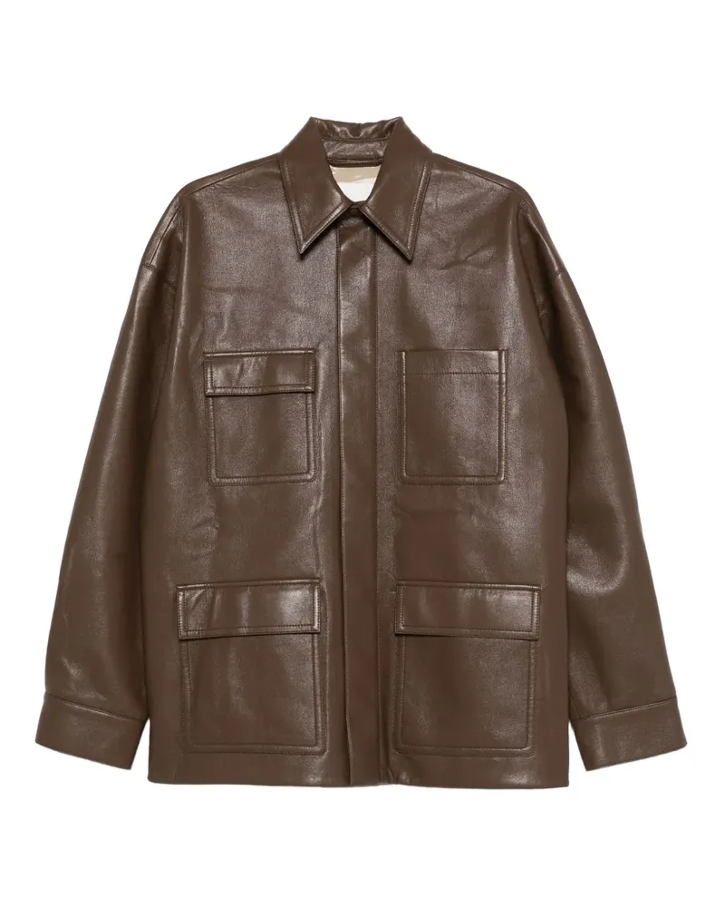 Nanushka Hemdjacke mit Klappentasche - Braun Braun