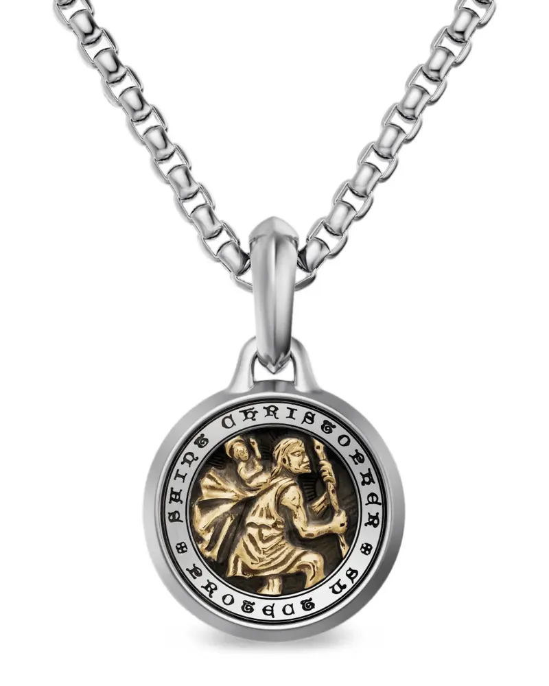 David Yurman St Christopher Anhänger - Silber Silber