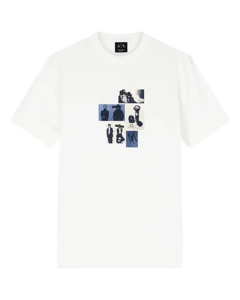 Armani Exchange graphic-print logo T-shirt - Weiß Weiß