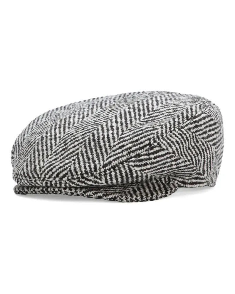 Dolce & Gabbana Baseballkappe mit Fischgrätenmuster - Schwarz Schwarz