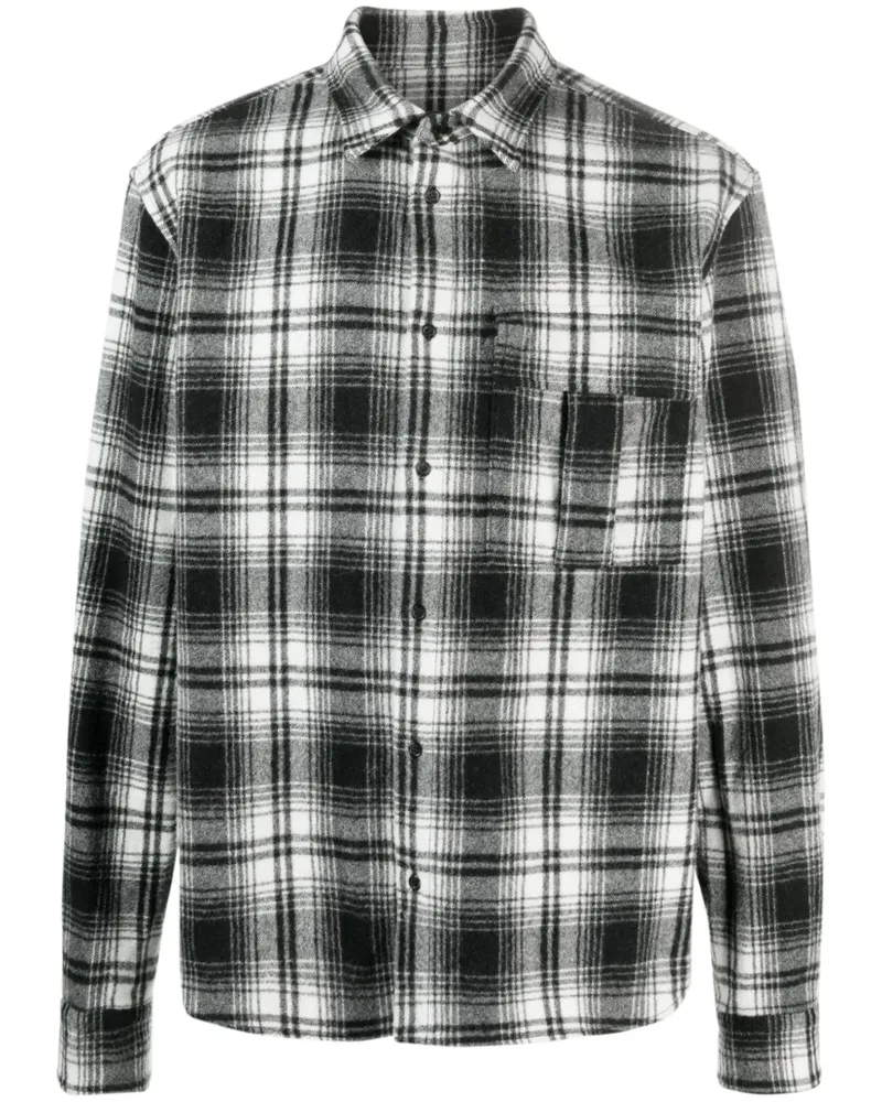 Dsquared2 Karierte Hemdjacke - Schwarz Schwarz