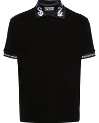 Versace Jeans Watercolour Couture Poloshirt Schwarz